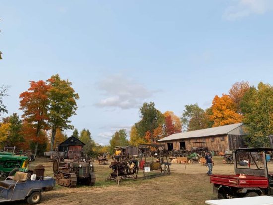 Fall foliage and antique machines