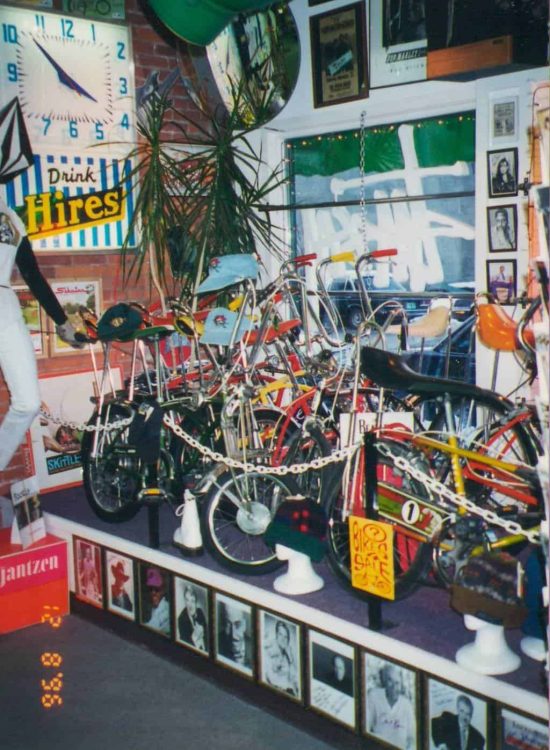 Sound barrier interior with bikes 1990s